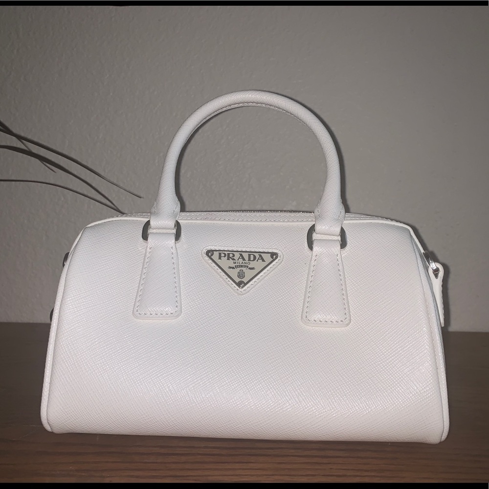 Vintage white Prada purse